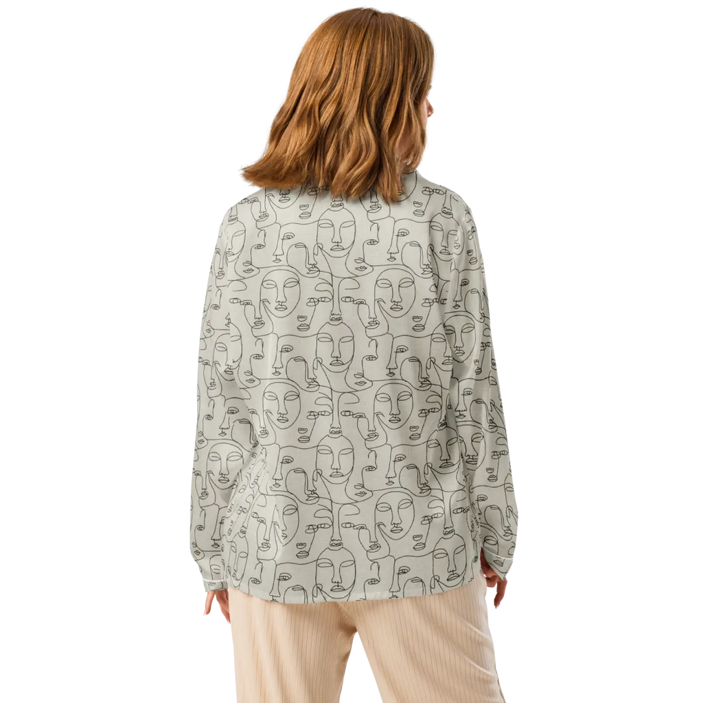 Personalized Long Sleeve Pajama - Abstract Faces Print - DipaliZ