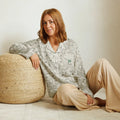 Personalized Long Sleeve Pajama - Abstract Faces Print - DipaliZ