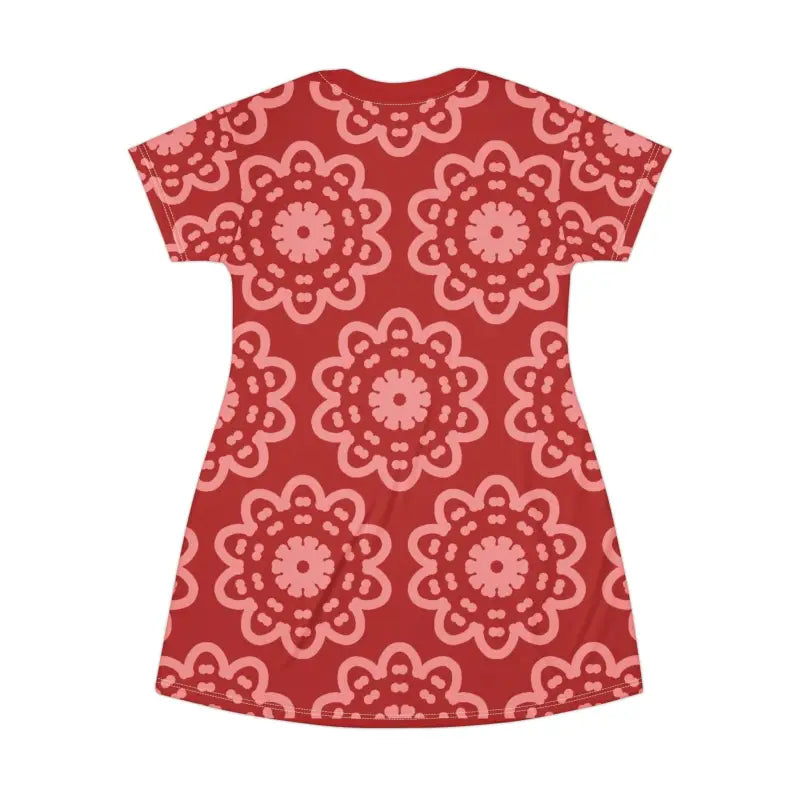 Floral T-Shirt Dress - Abstract Art Design - DipaliZ