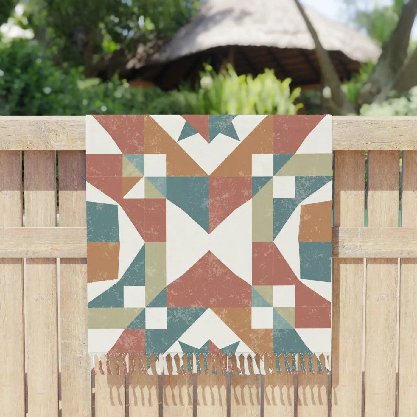 Boho Beach Cloth - Abstract Geometric Pattern for Outdoors - DipaliZ