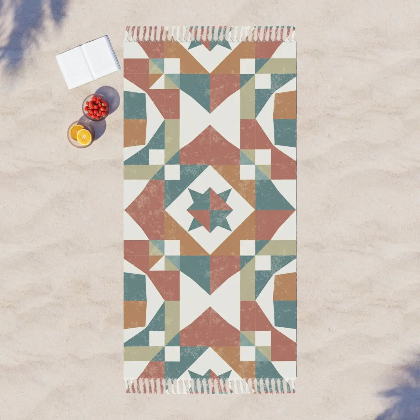Boho Beach Cloth - Abstract Geometric Pattern for Outdoors - DipaliZ