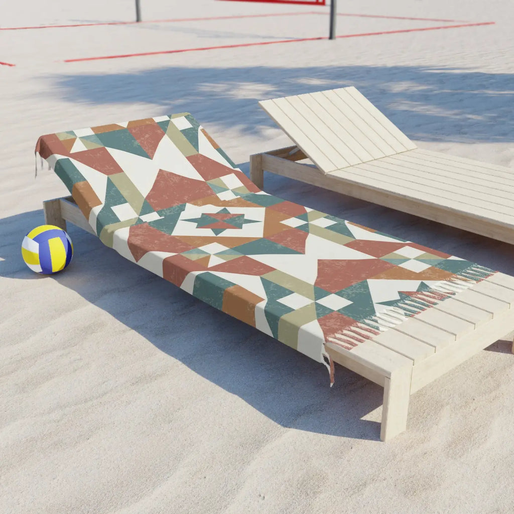 Boho Beach Cloth - Abstract Geometric Pattern for Outdoors - DipaliZ