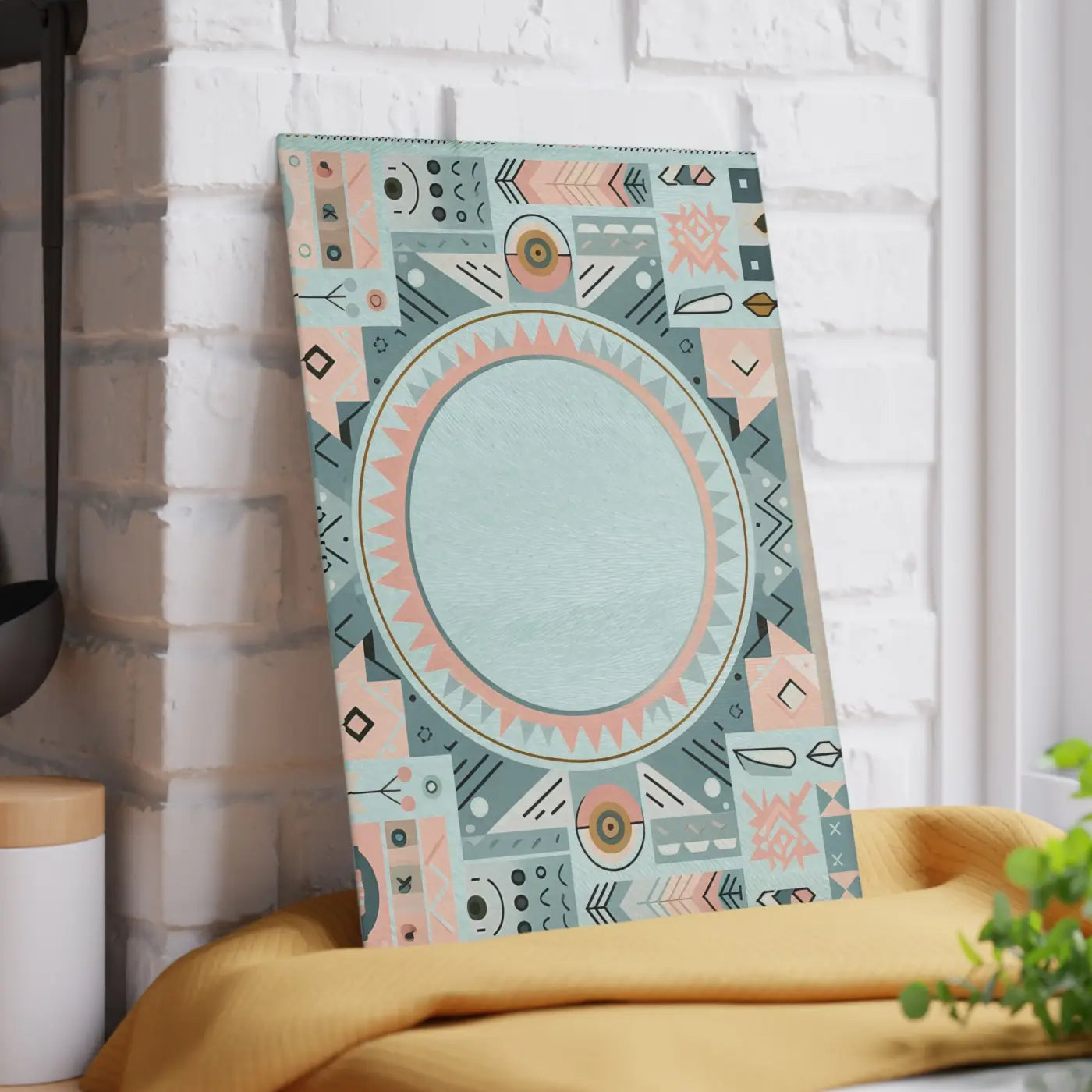 Geometric Glass Cutting Board - Abstract Art Design - DipaliZ