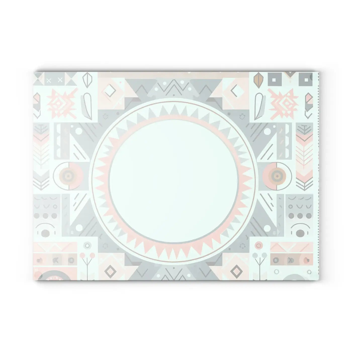 Geometric Glass Cutting Board - Abstract Art Design - DipaliZ