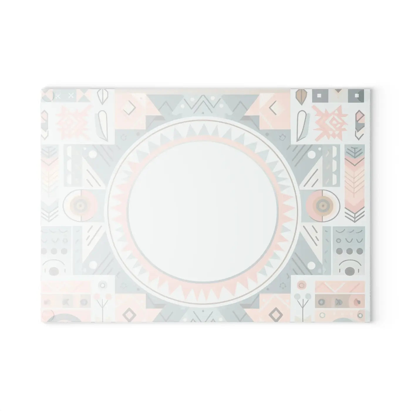 Geometric Glass Cutting Board - Abstract Art Design - DipaliZ