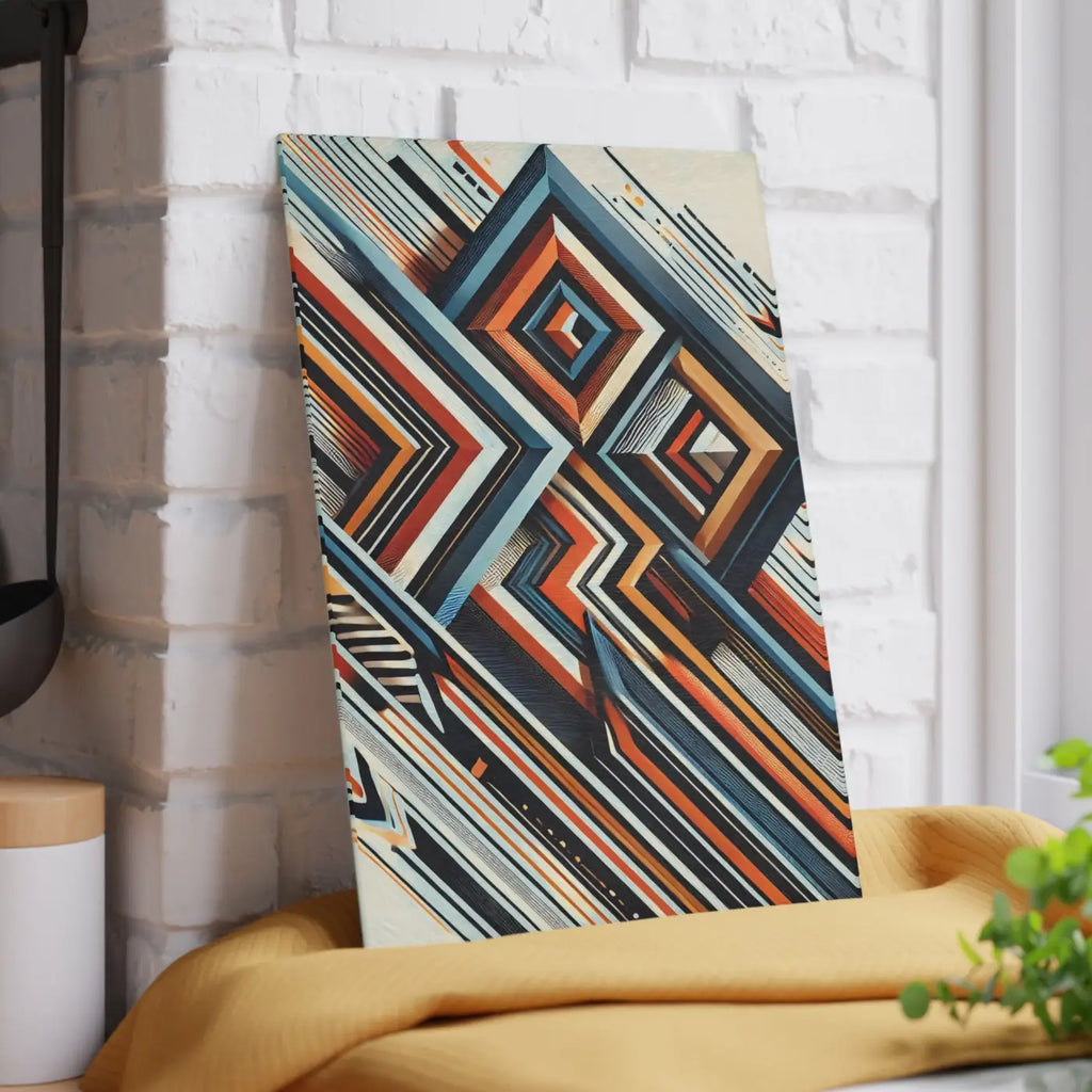 Abstract Glass Cutting Board - Geometrical Pattern - DipaliZ