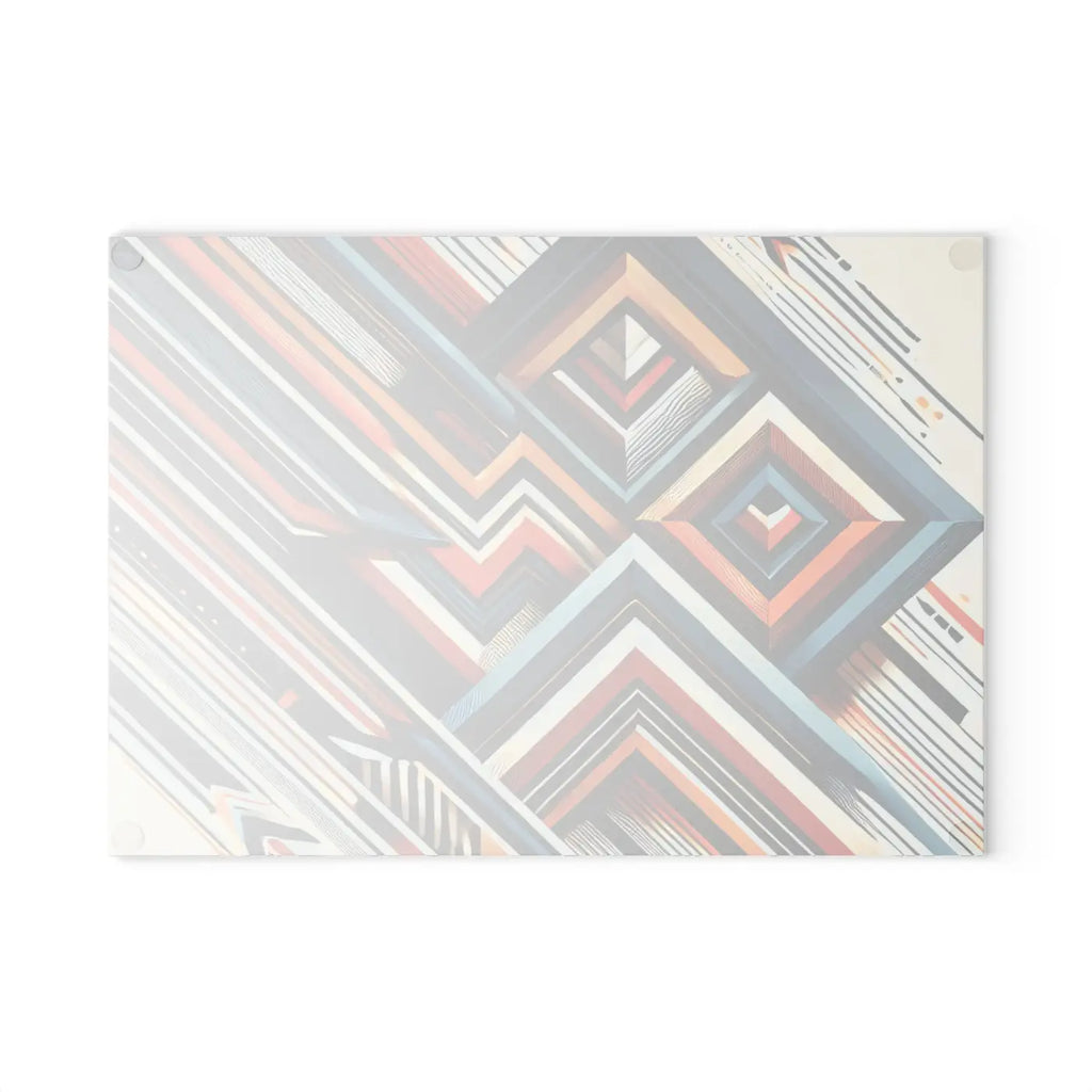 Abstract Glass Cutting Board - Geometrical Pattern - DipaliZ