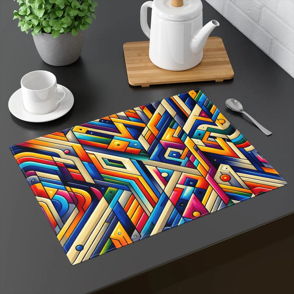 Geometrical Pattern Placemat - Modern Masterpiece Design - DipaliZ