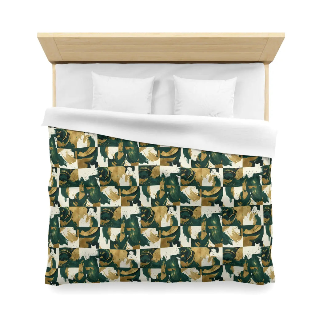 Green Camouflage Duvet - Brushed Microfiber Fabric - DipaliZ