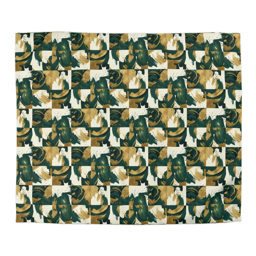Green Camouflage Duvet - Brushed Microfiber Fabric - DipaliZ