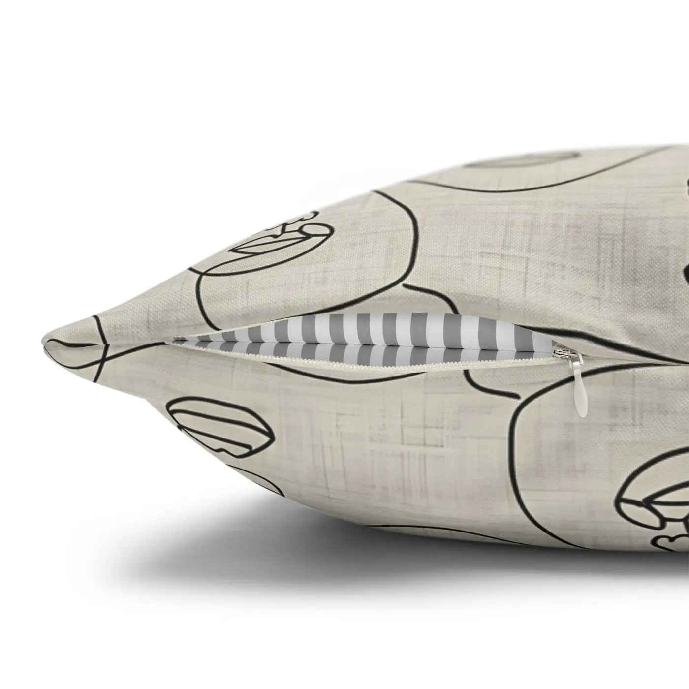 Line Art Pillow Cover - Abstract Faces Gallery Style - DipaliZ