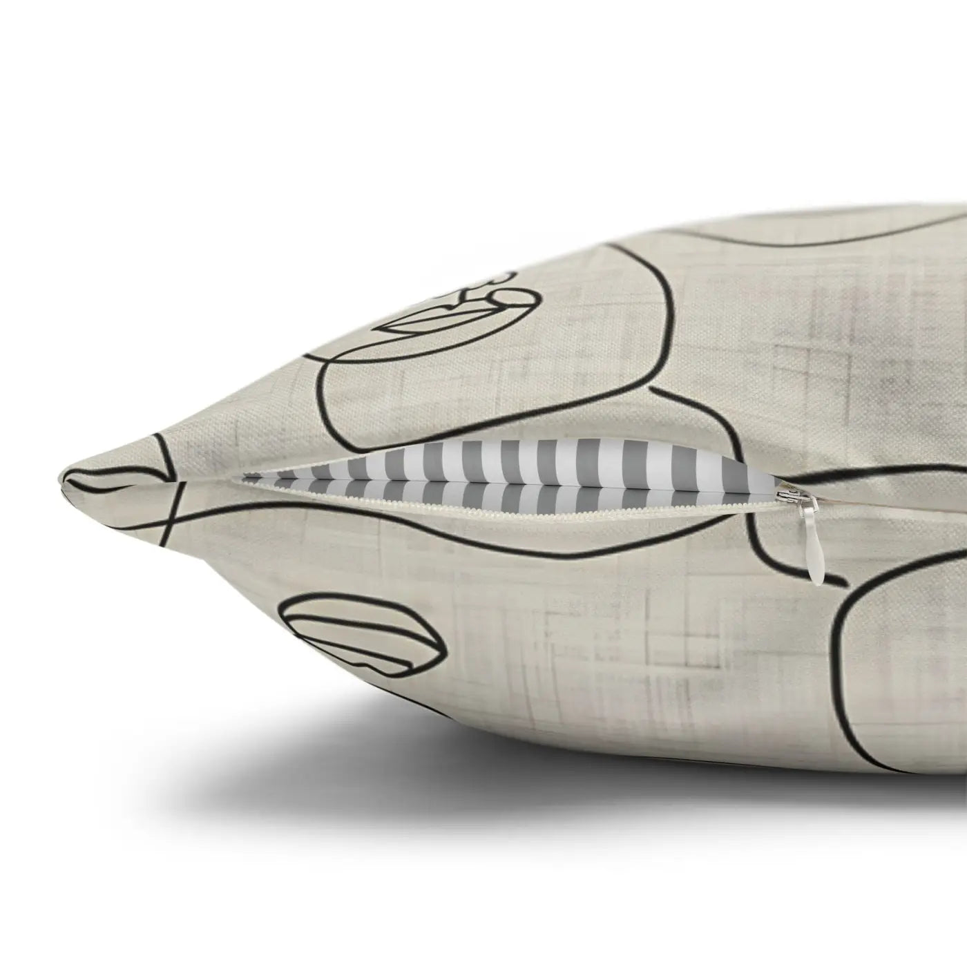 Line Art Pillow Cover - Abstract Faces Gallery Style - DipaliZ