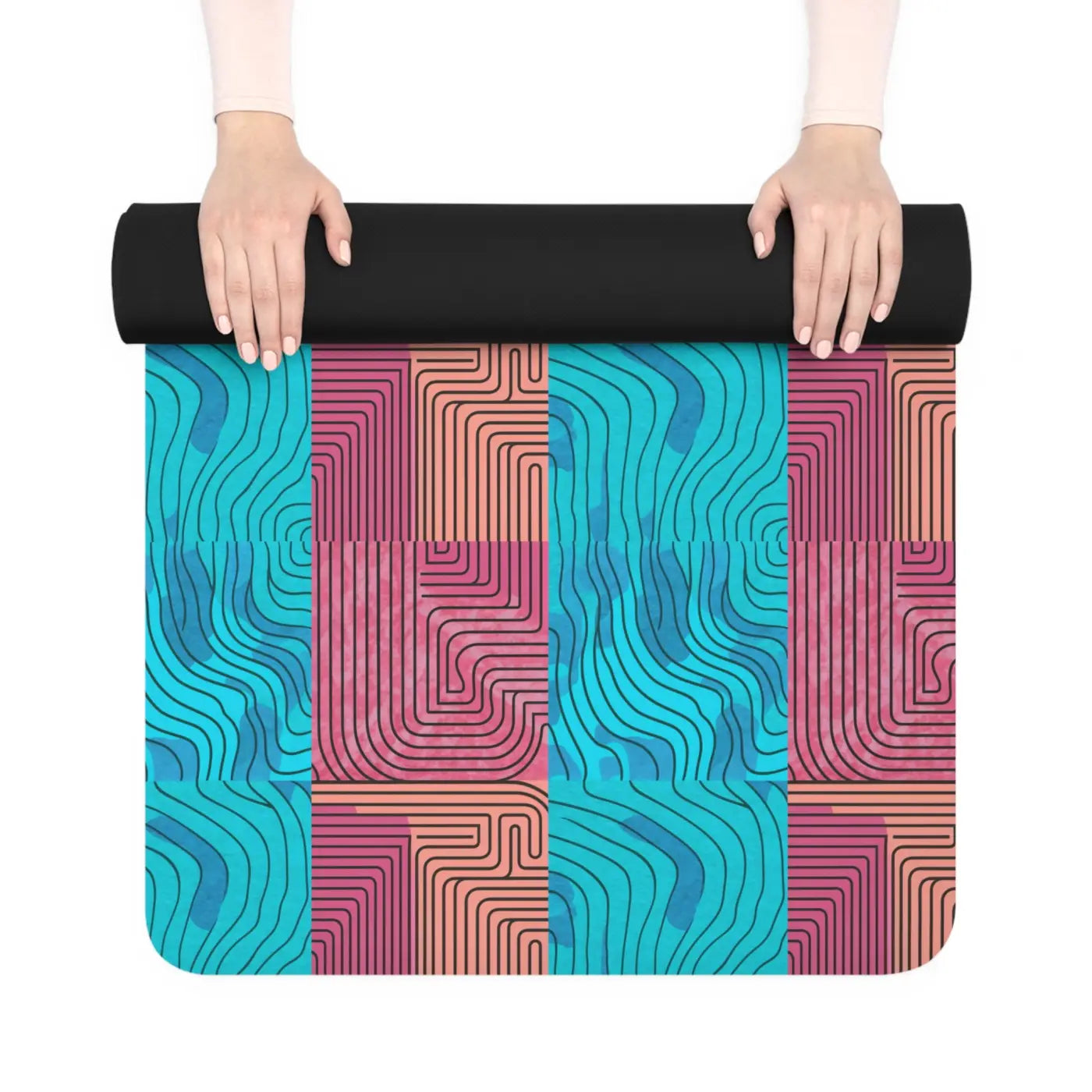 Rubber Yoga Mat - Microfiber Suede Style Design - DipaliZ