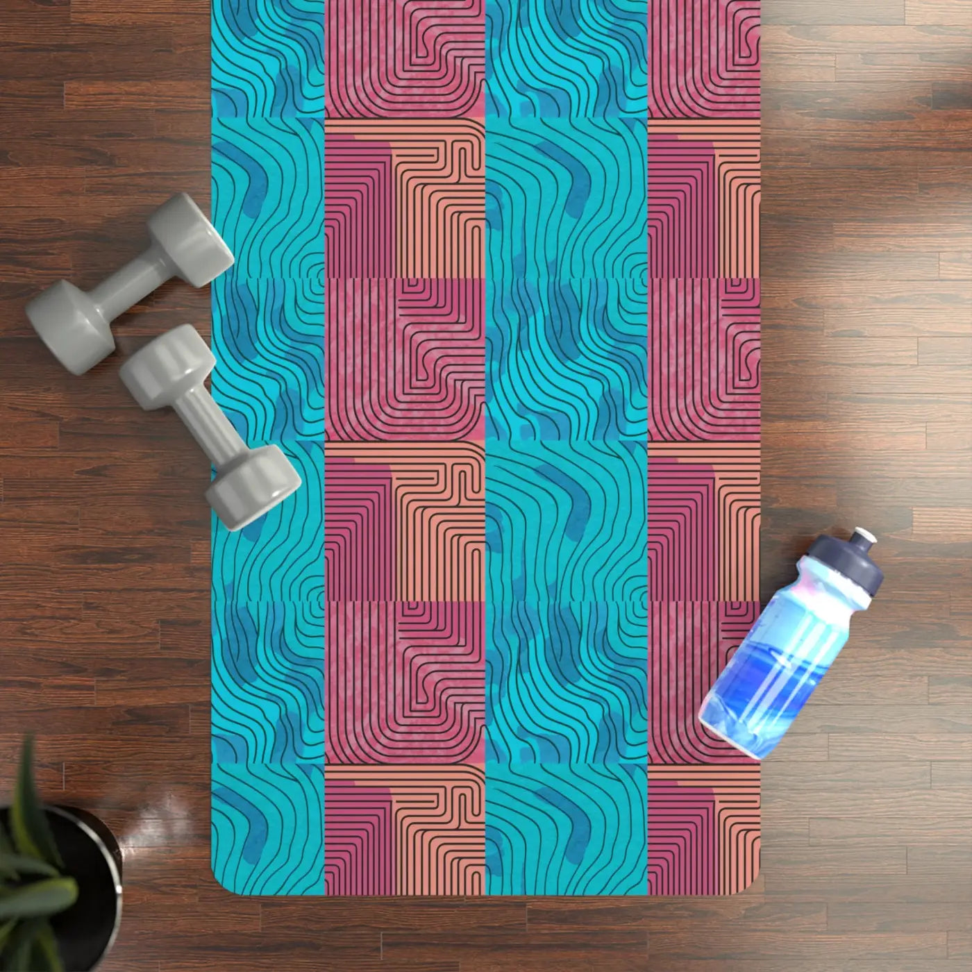 Rubber Yoga Mat - Microfiber Suede Style Design - DipaliZ