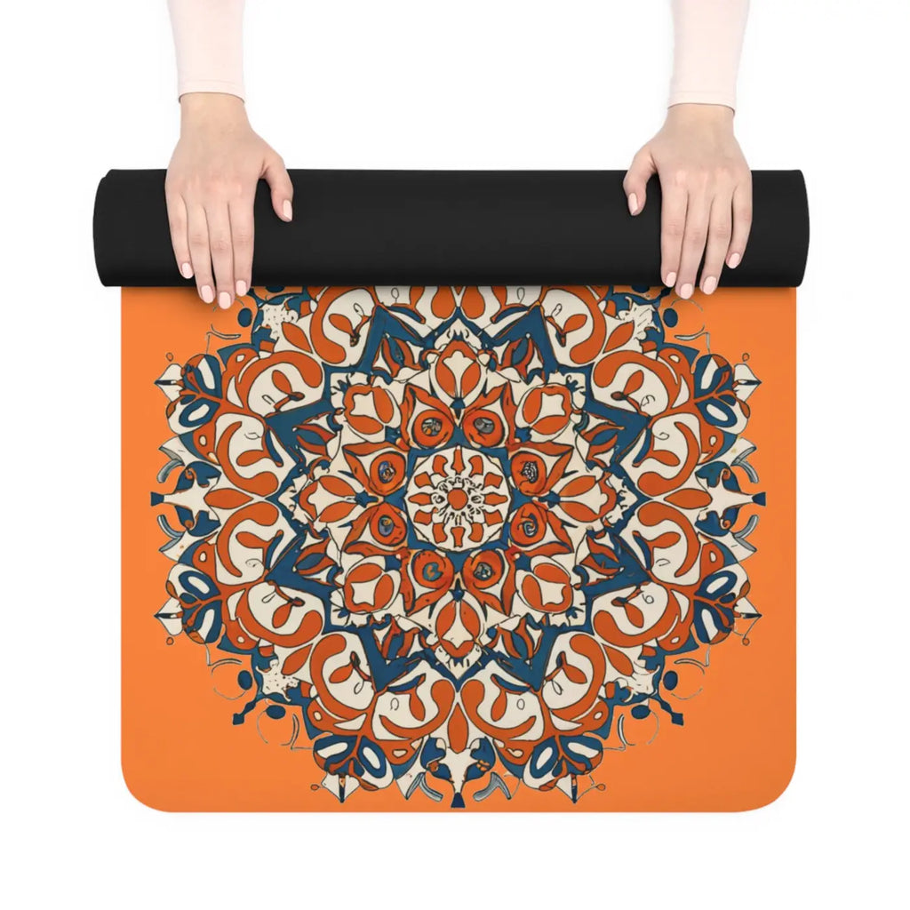 Rubber Yoga Mat - Mandala Pattern Eco-Friendly - DipaliZ
