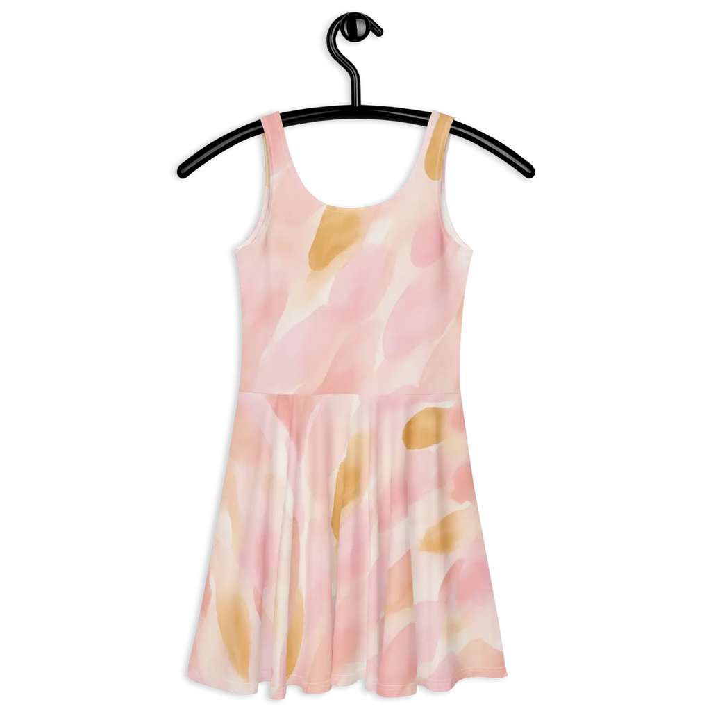 Skater Dress Abstract Pastel Pattern Flared Skirt - DipaliZ