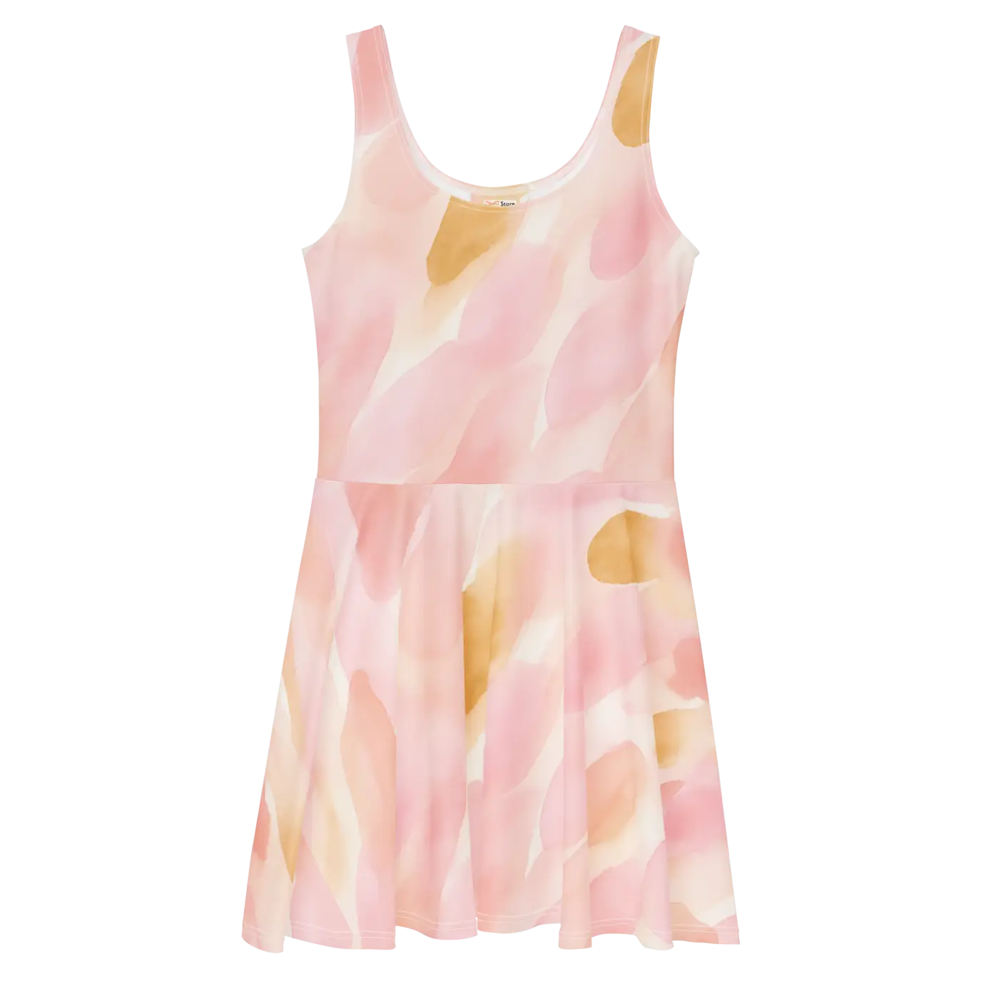 Skater Dress Abstract Pastel Pattern Flared Skirt - DipaliZ