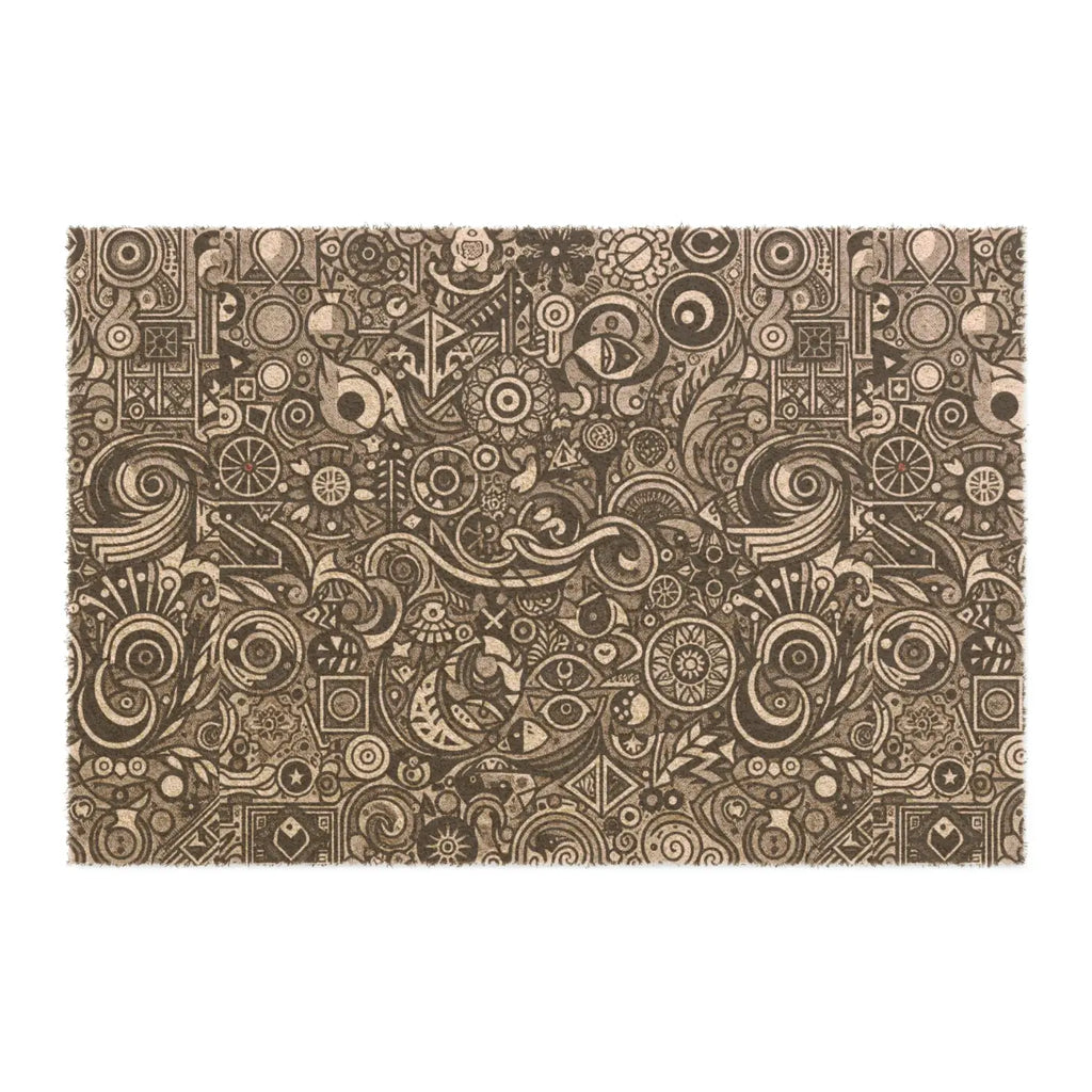 Coconut Fiber Door Mat - Coir Abstract Pattern - DipaliZ
