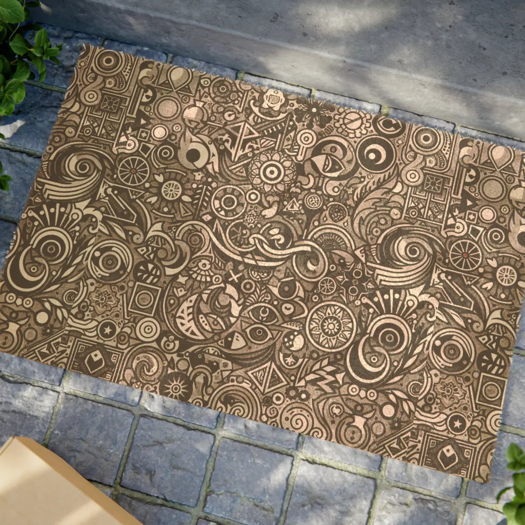 Coconut Fiber Door Mat - Coir Abstract Pattern - DipaliZ