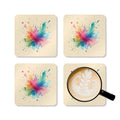 Paint Splash Corkwood Coaster - Prevent Sliding Design - DipaliZ