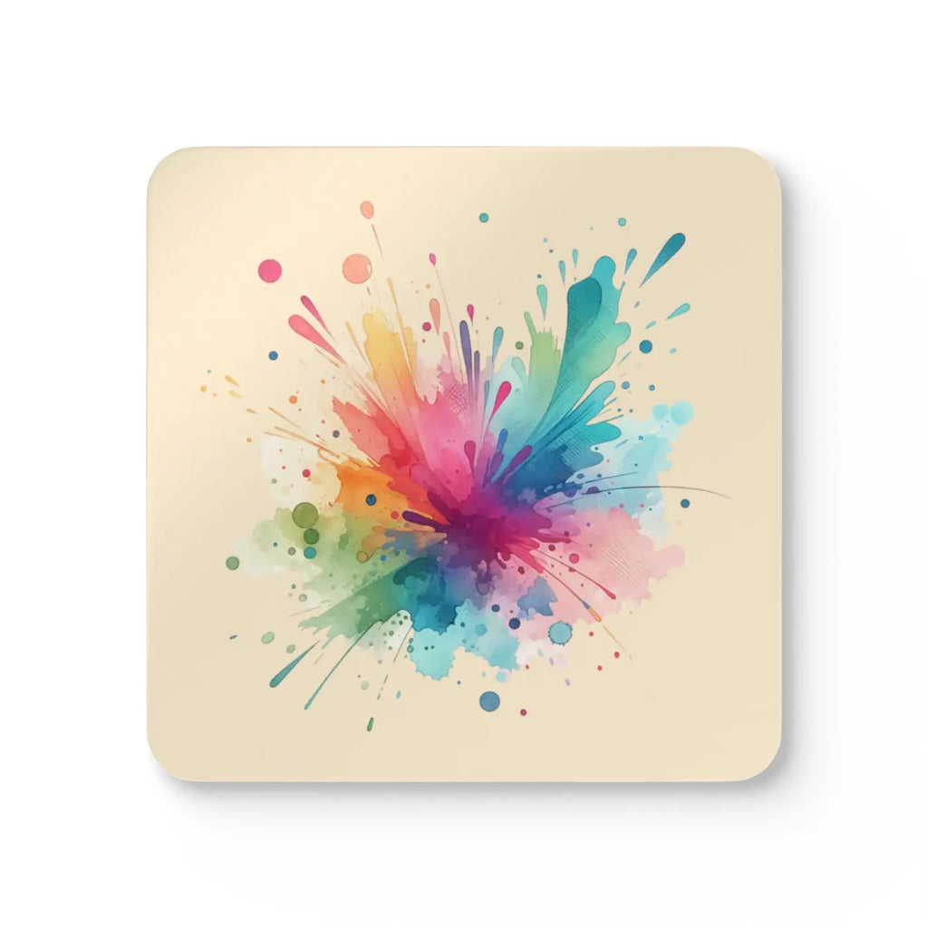 Paint Splash Corkwood Coaster - Prevent Sliding Design - DipaliZ