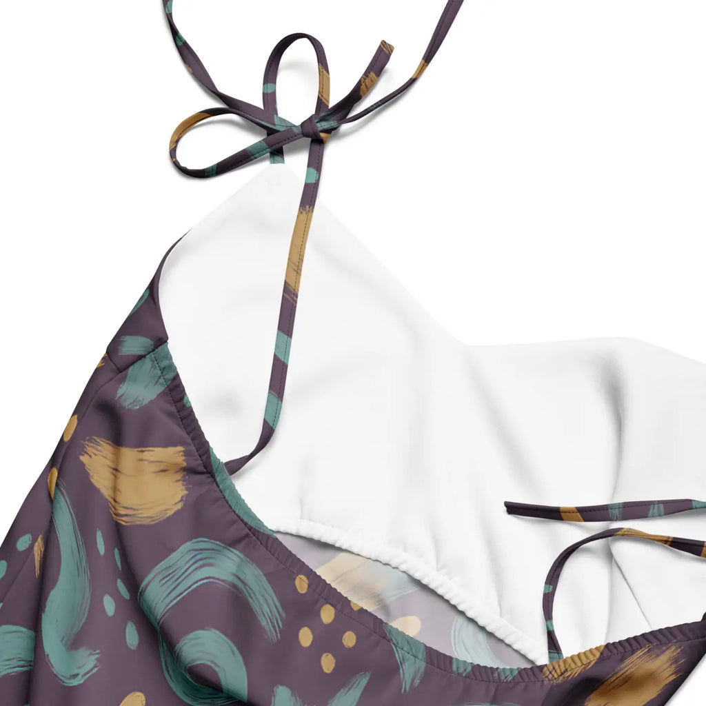 Dreamy Abstract Swirls Midi Dress - Built-In Bra Comfort - DipaliZ