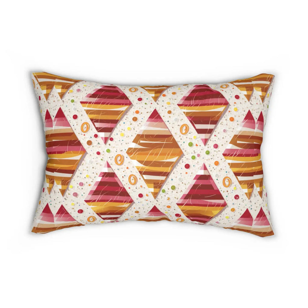 Abstract Triangles Spun Polyester Lumbar Pillow - Home Decor - DipaliZ