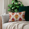 Abstract Triangles Spun Polyester Lumbar Pillow - Home Decor - DipaliZ