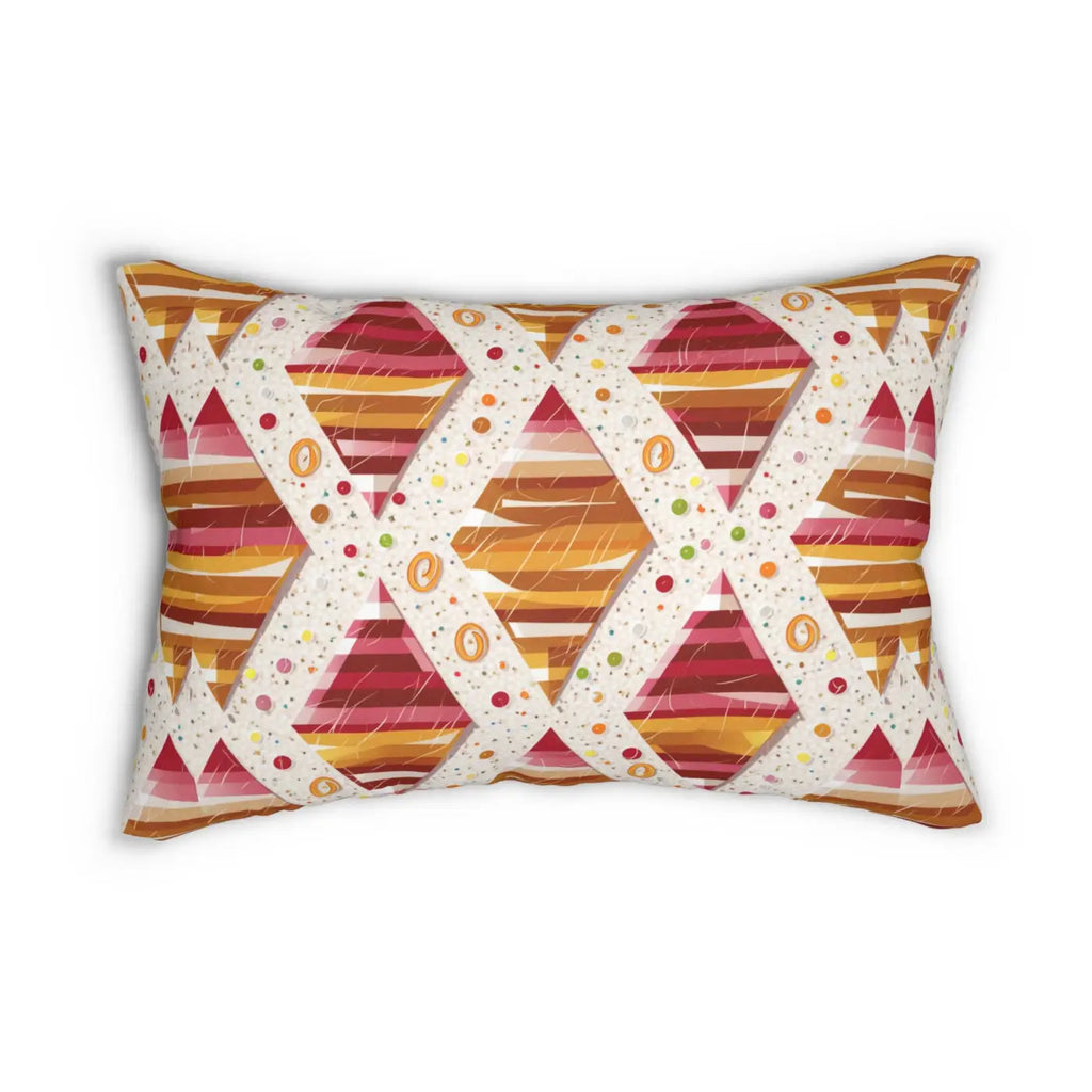 Abstract Triangles Spun Polyester Lumbar Pillow - Home Decor - DipaliZ