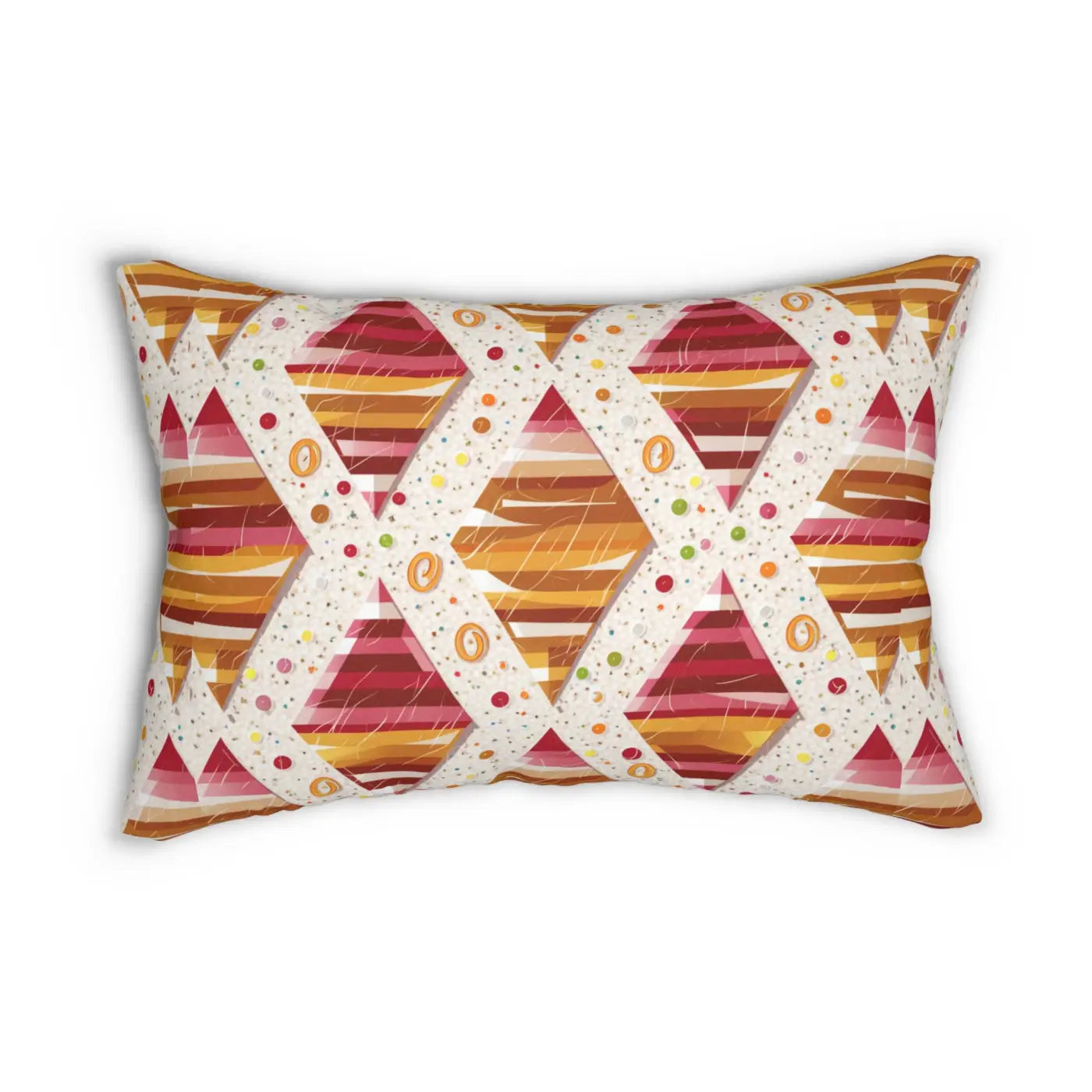 Abstract Triangles Spun Polyester Lumbar Pillow - Home Decor - DipaliZ