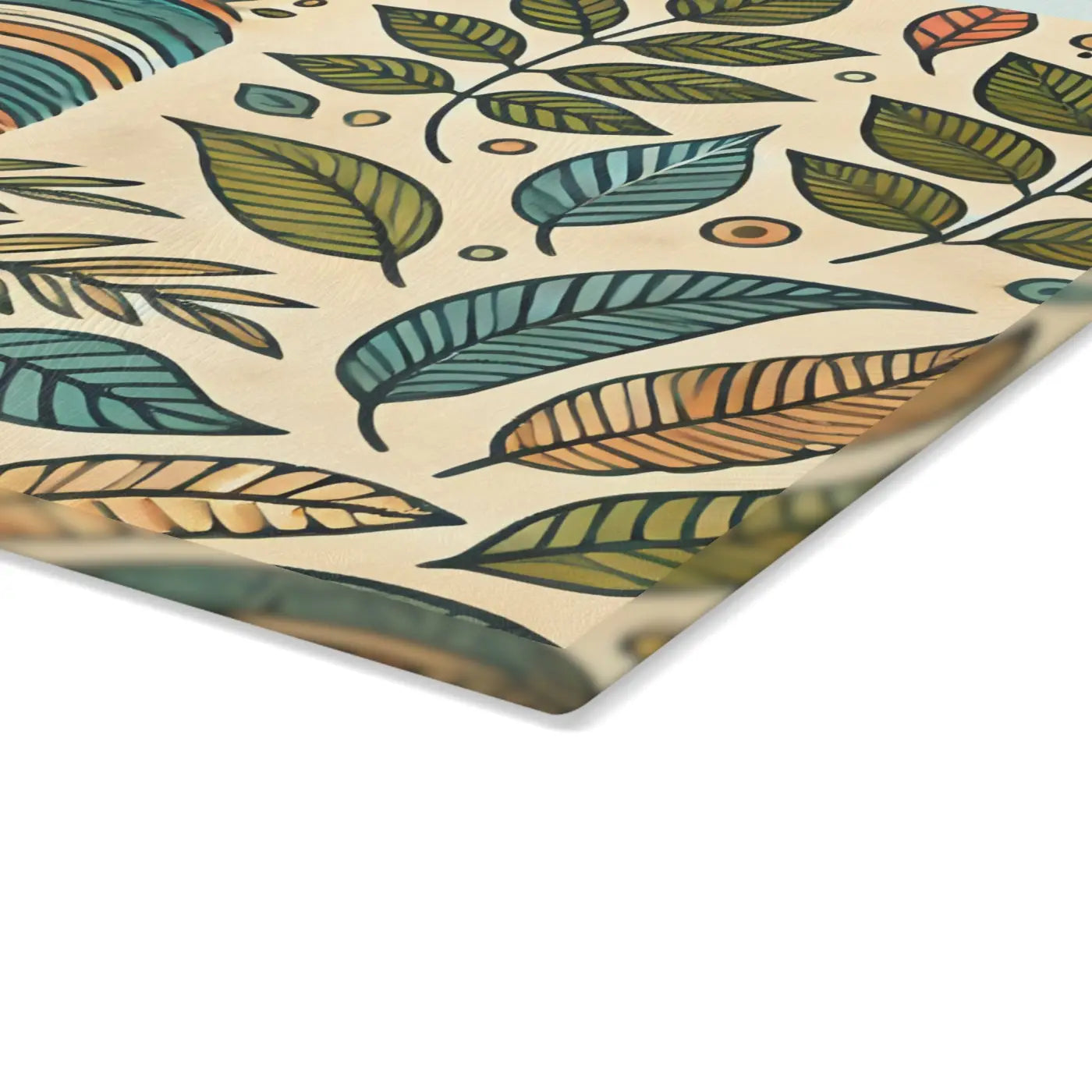 Wavy Leaves Glass Cutting Board - Abstract Kitchen Style - DipaliZ