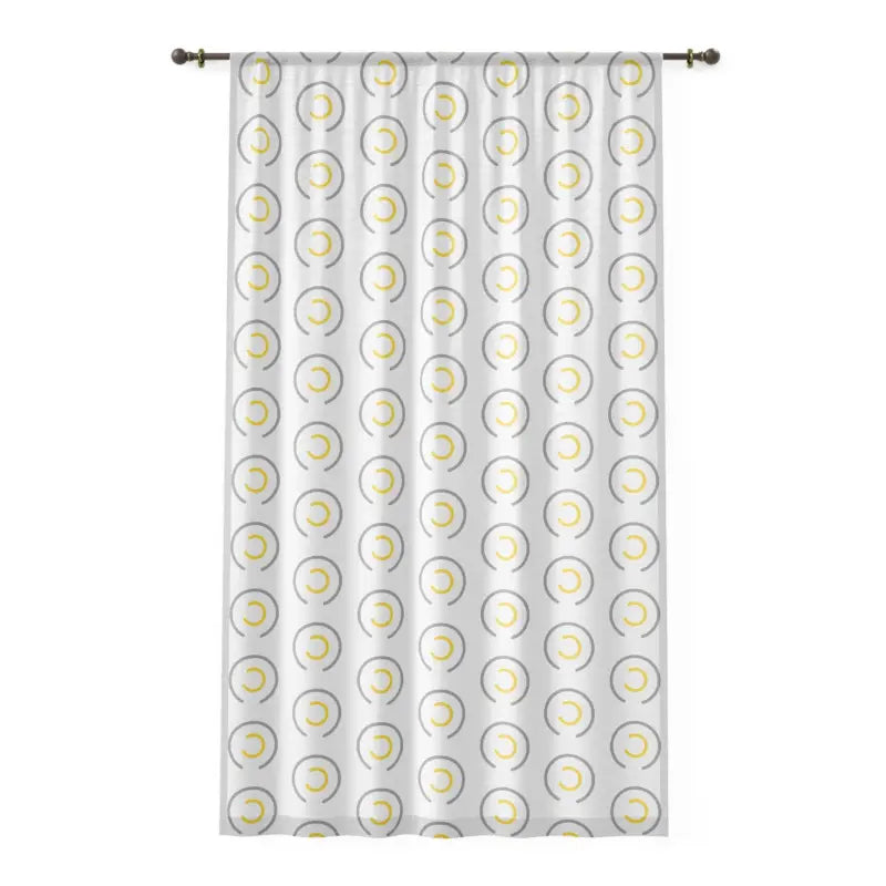 Abstract Yellow Grey Circles Window Curtain - Modern Decor - DipaliZ