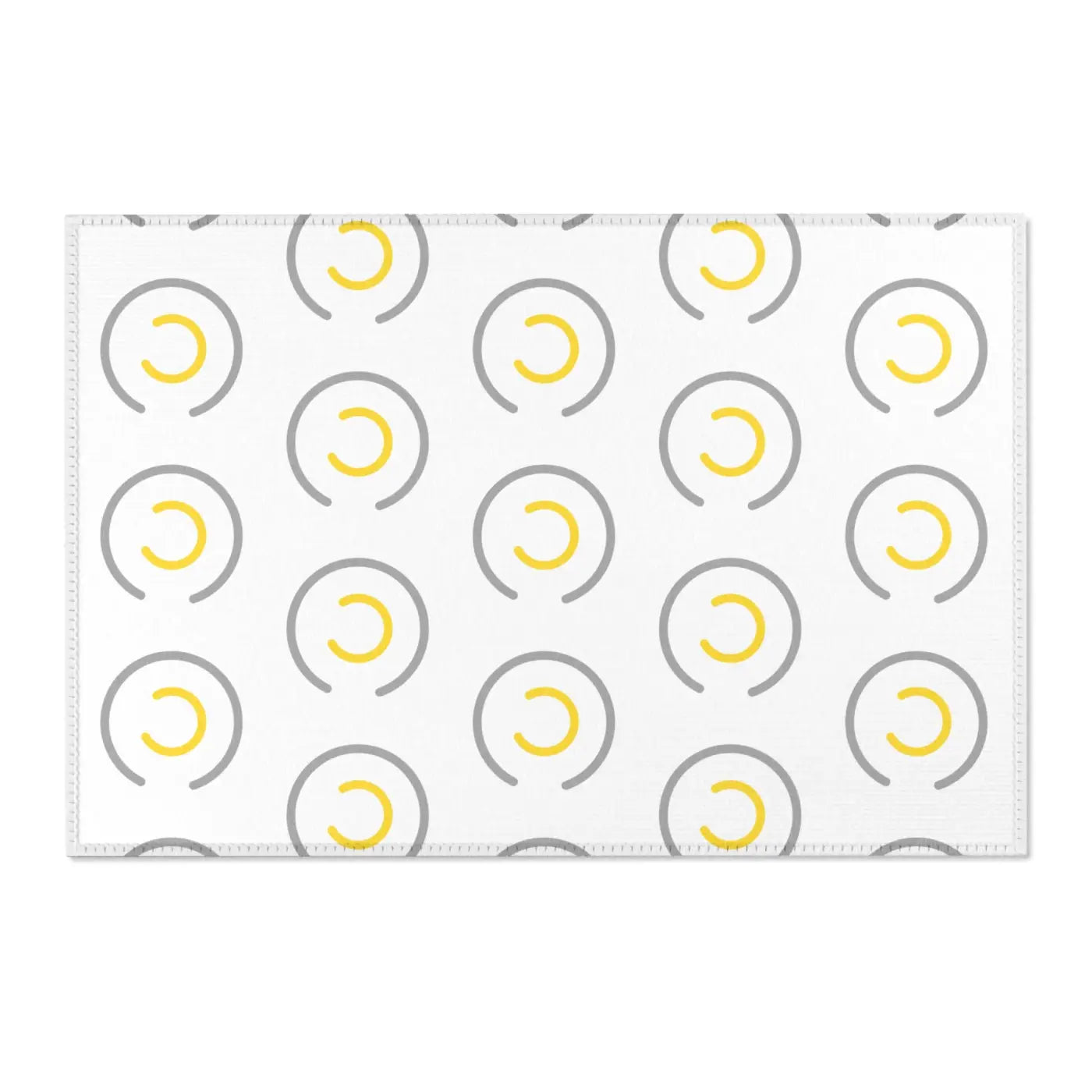 Grey Circles Area Rugs - Modern Geometric Floor Decor - DipaliZ