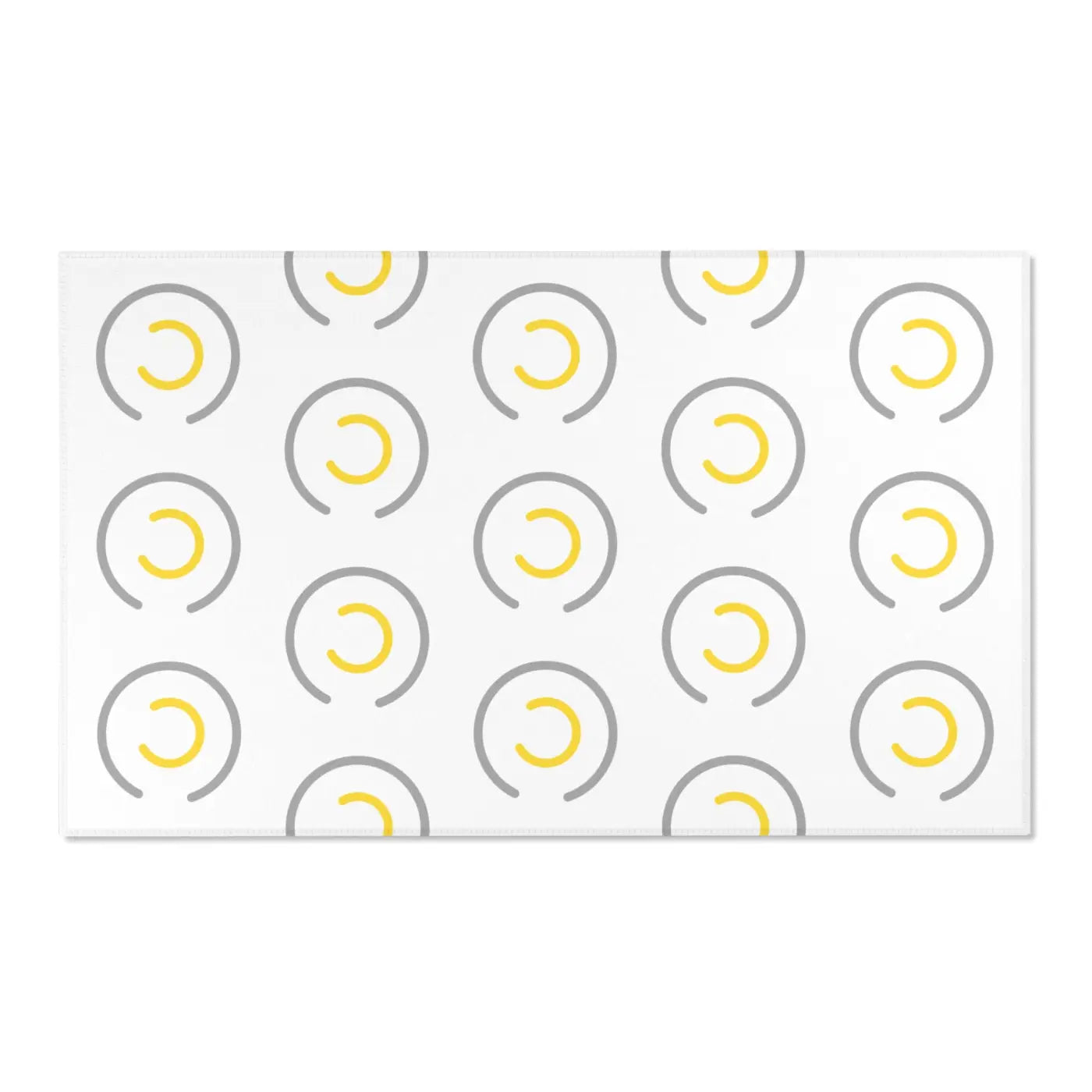Grey Circles Area Rugs - Modern Geometric Floor Decor - DipaliZ