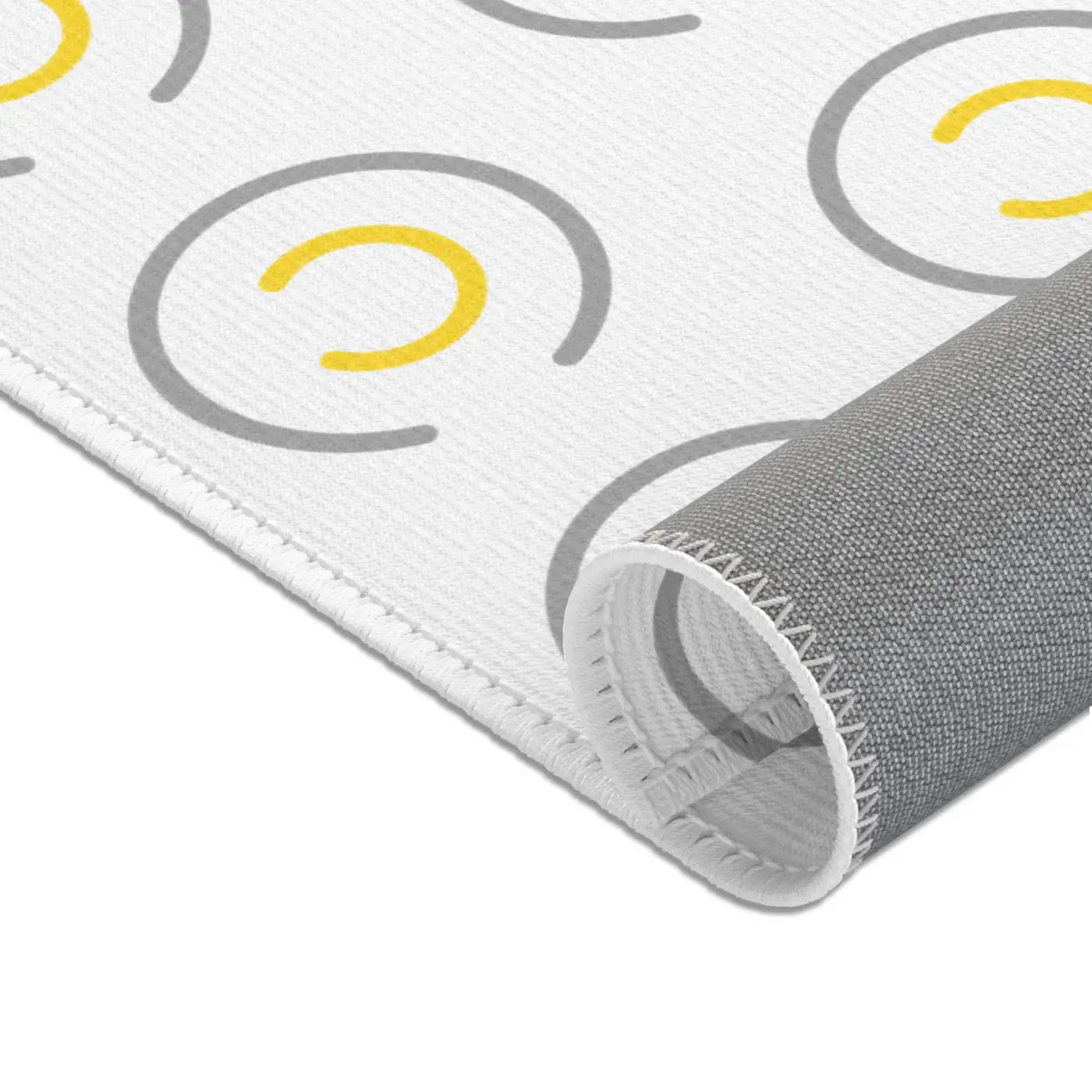 Grey Circles Area Rugs - Modern Geometric Floor Decor - DipaliZ