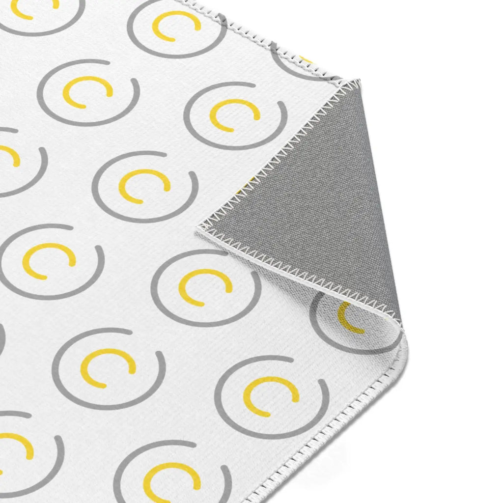 Grey Circles Area Rugs - Modern Geometric Floor Decor - DipaliZ