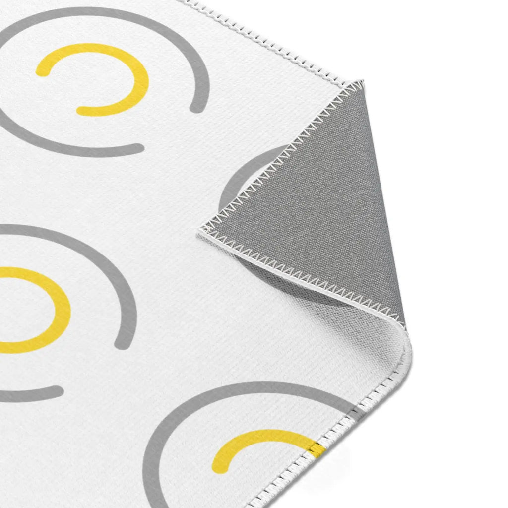 Grey Circles Area Rugs - Modern Geometric Floor Decor - DipaliZ