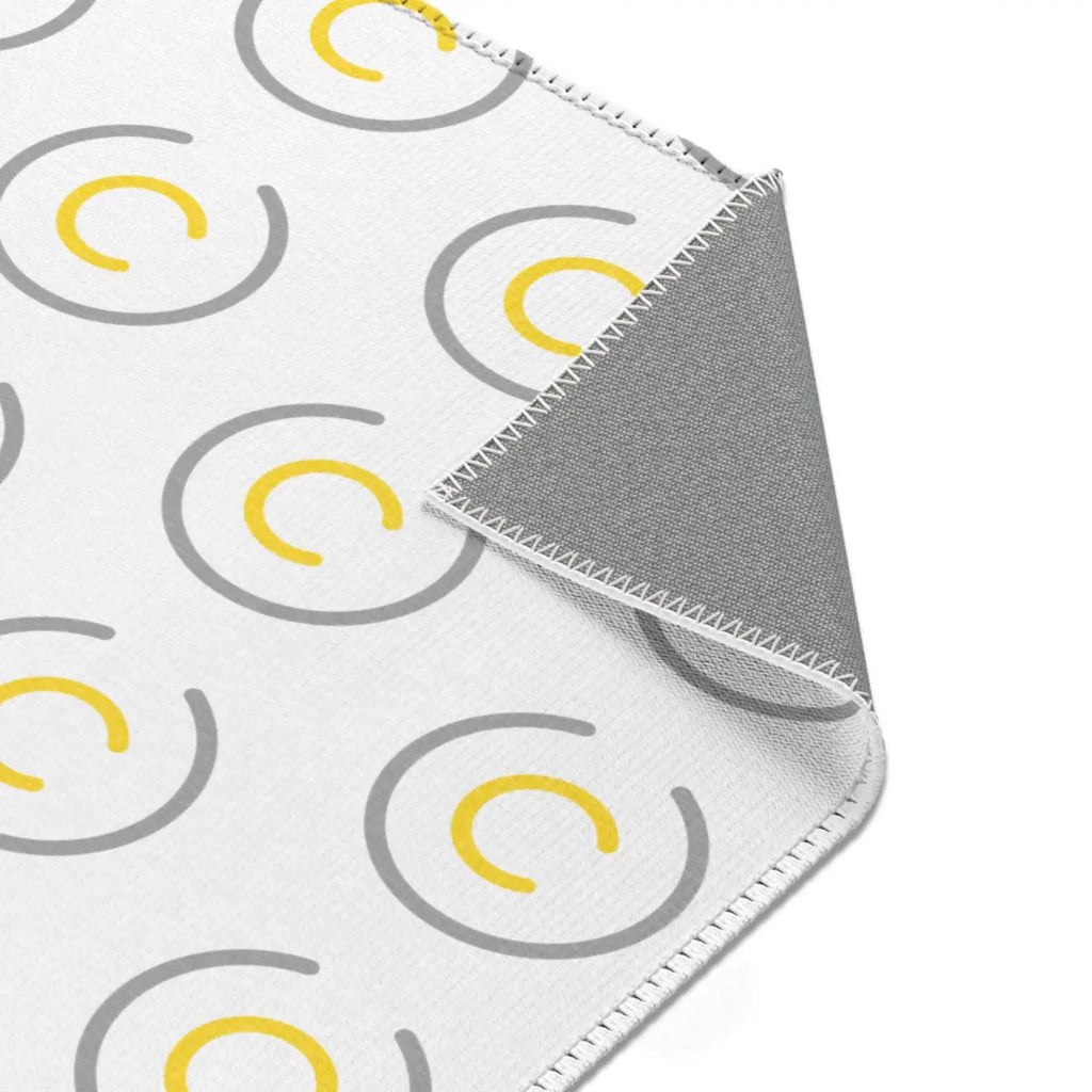 Grey Circles Area Rugs - Modern Geometric Floor Decor - DipaliZ