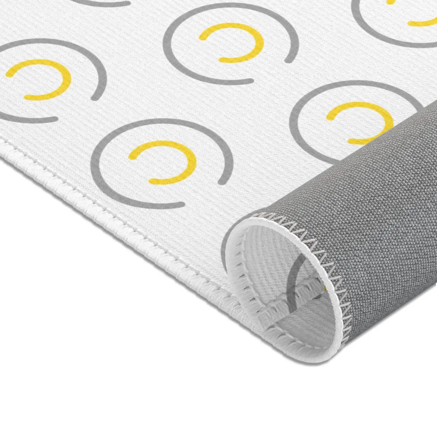 Grey Circles Area Rugs - Modern Geometric Floor Decor - DipaliZ
