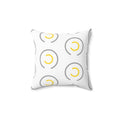 Grey Circles Spun Polyester Pillow - Luxury Home Decor - DipaliZ