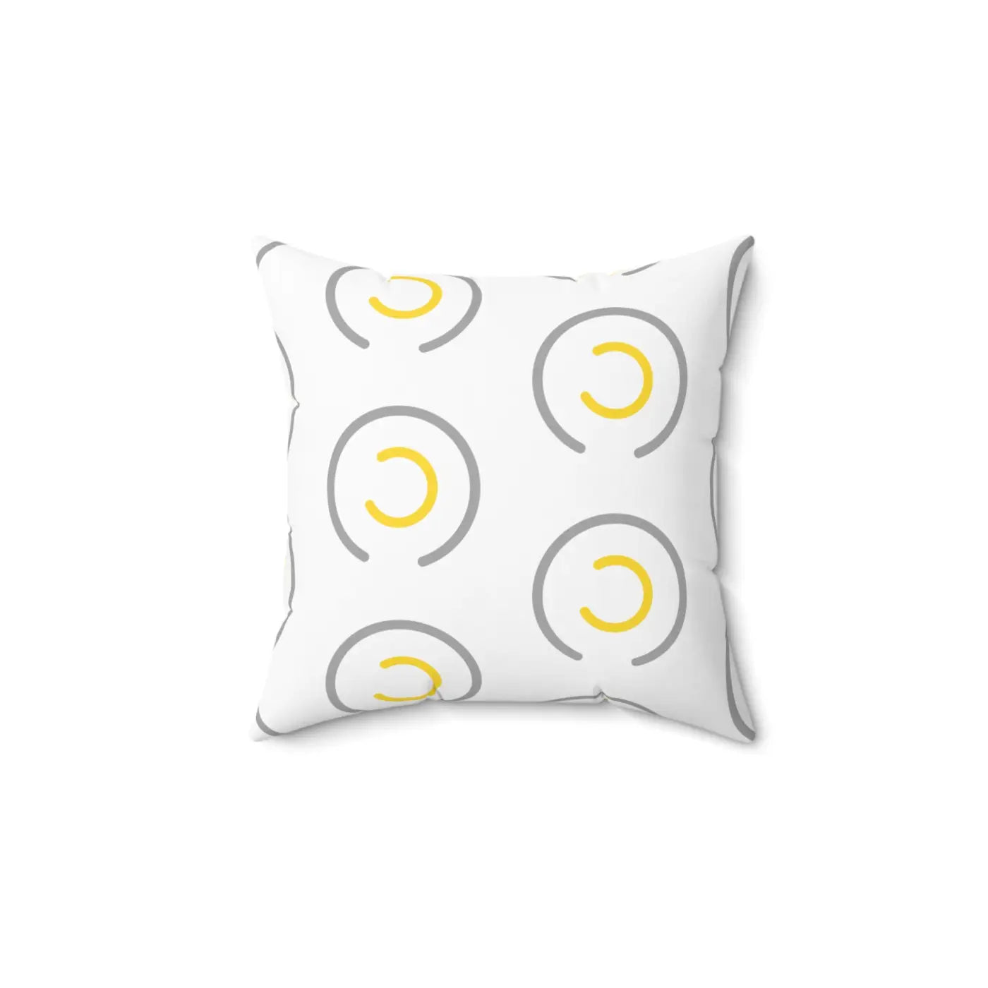 Grey Circles Spun Polyester Pillow - Luxury Home Decor - DipaliZ