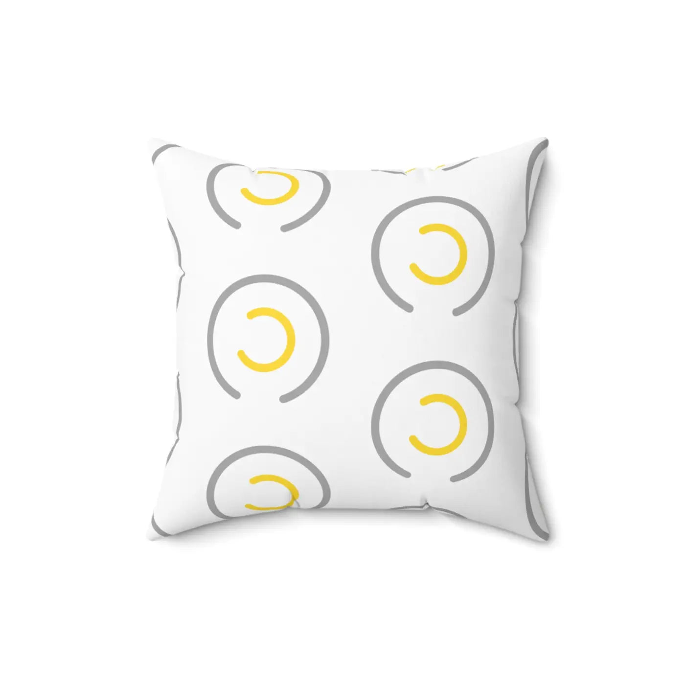 Grey Circles Spun Polyester Pillow - Luxury Home Decor - DipaliZ