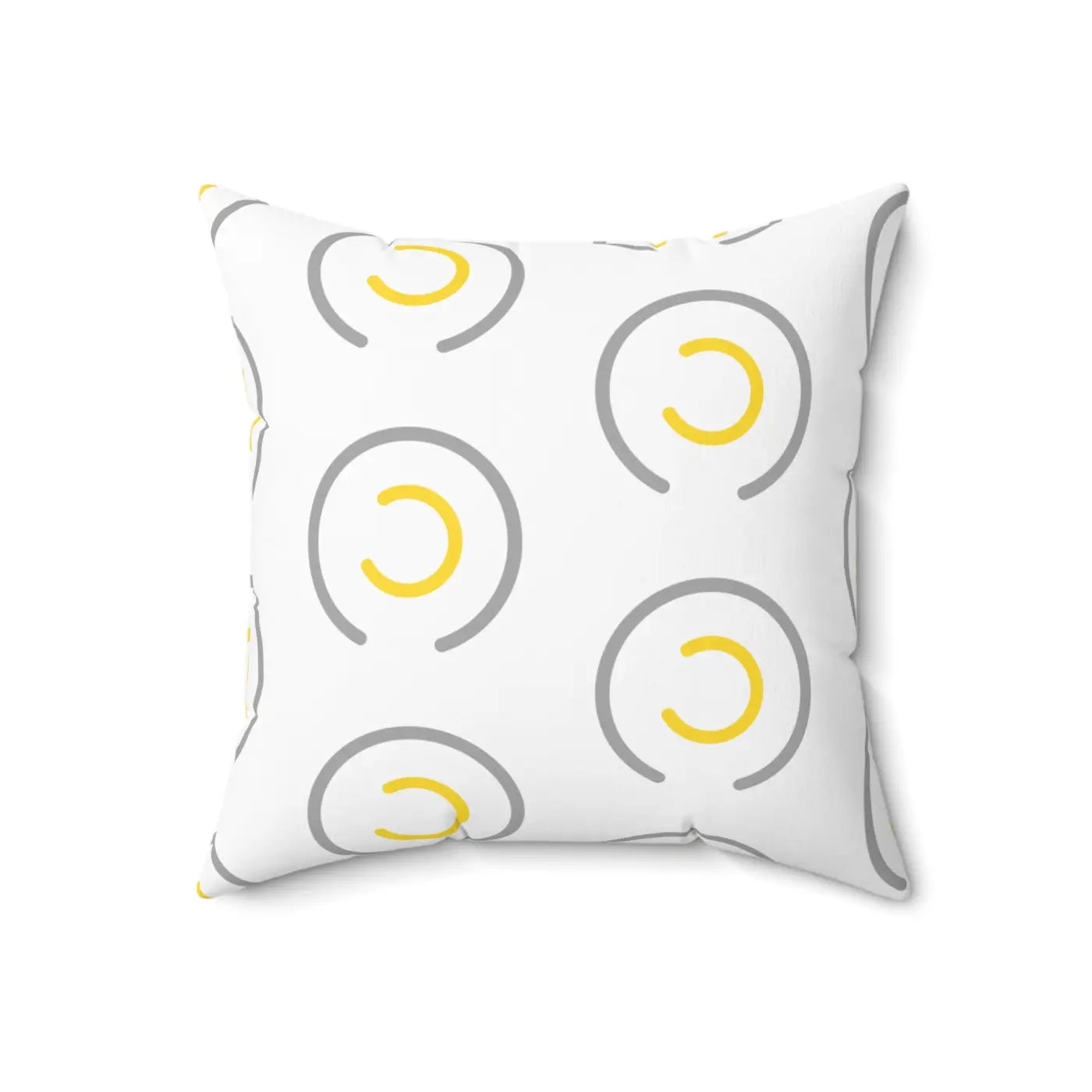 Grey Circles Spun Polyester Pillow - Luxury Home Decor - DipaliZ