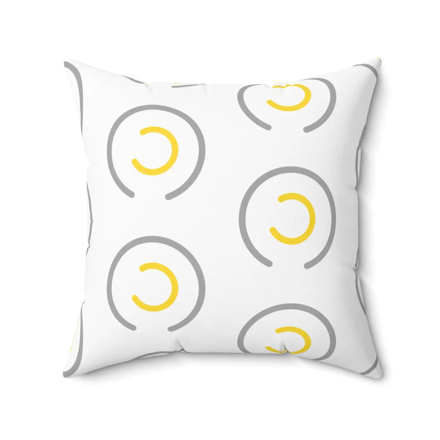 Grey Circles Spun Polyester Pillow - Luxury Home Decor - DipaliZ