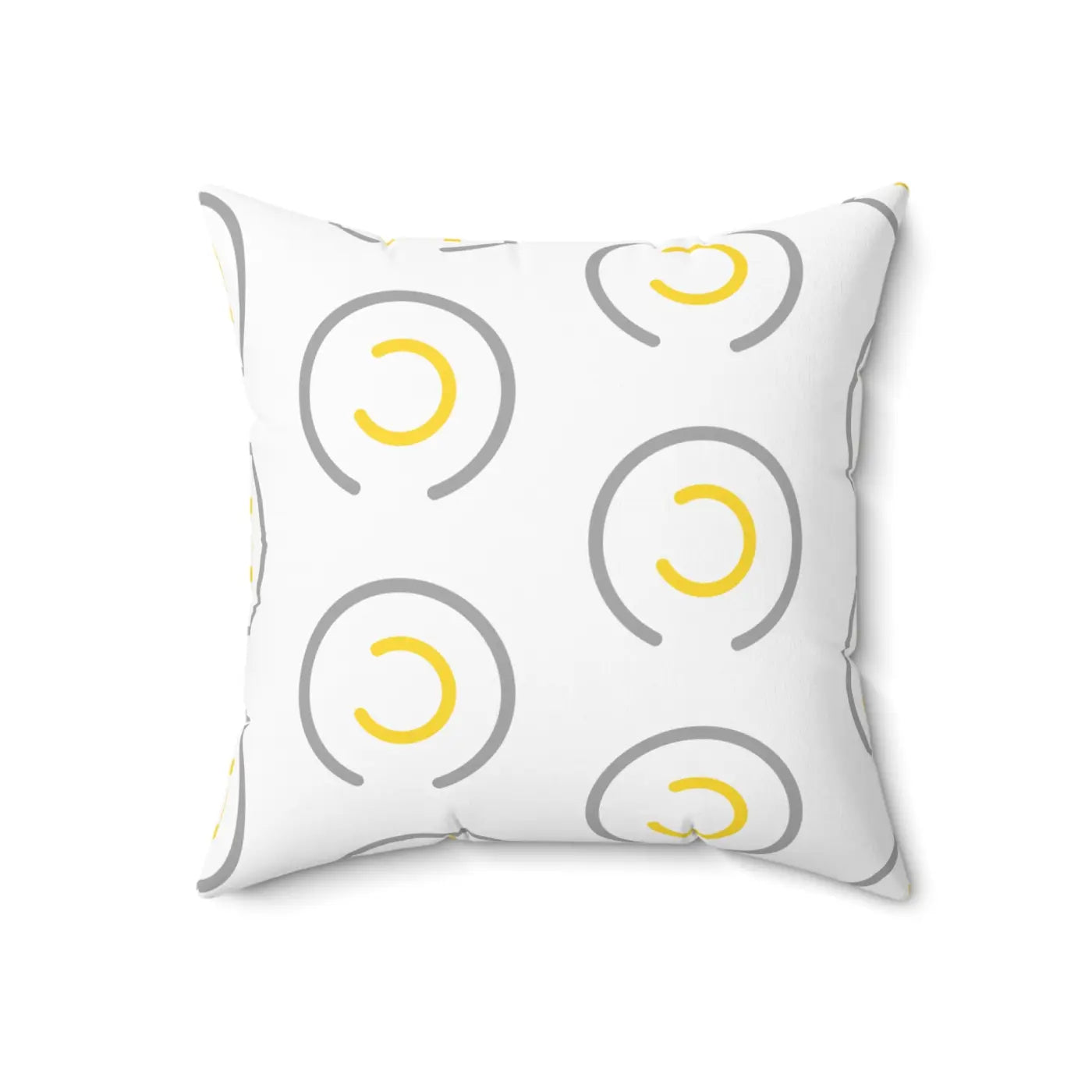 Grey Circles Spun Polyester Pillow - Luxury Home Decor - DipaliZ