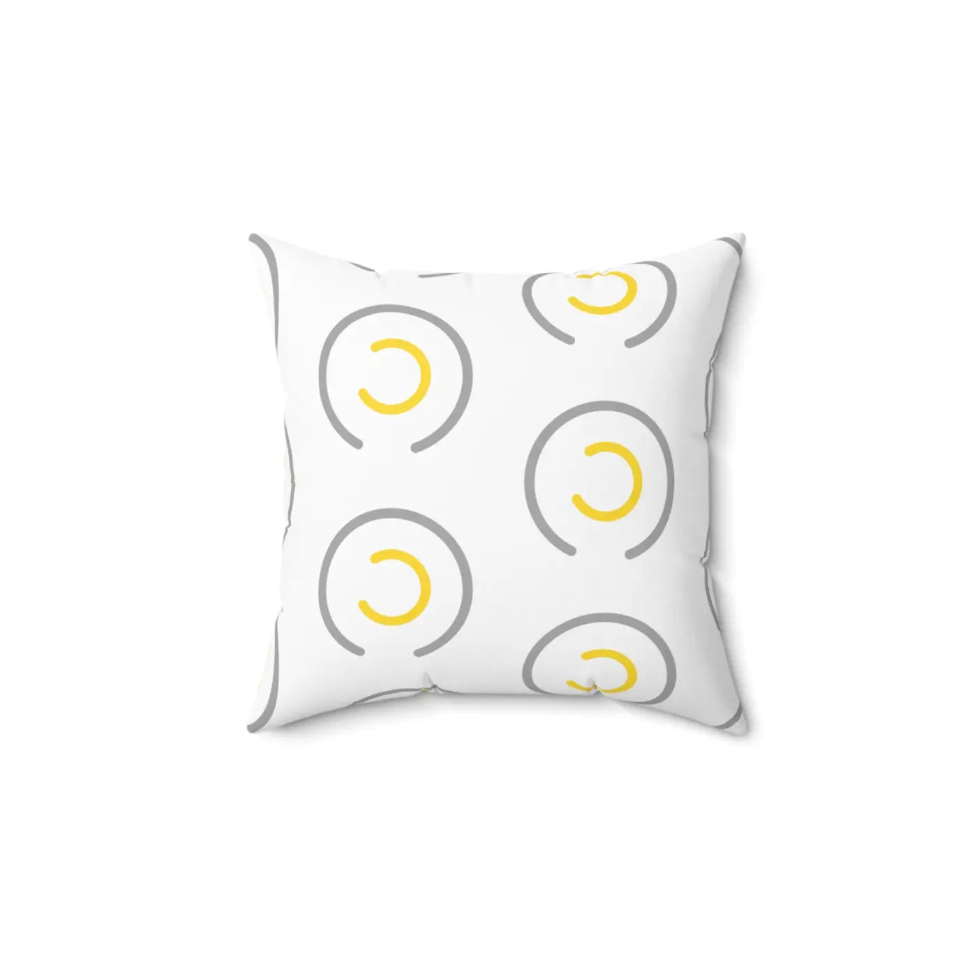 Grey Circles Spun Polyester Pillow - Luxury Home Decor - DipaliZ