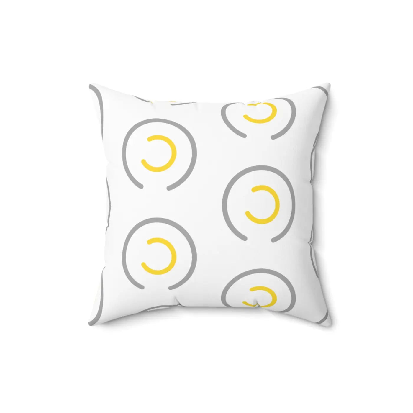 Grey Circles Spun Polyester Pillow - Luxury Home Decor - DipaliZ