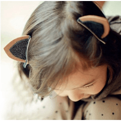 Cat Ears Hair Clip Set
