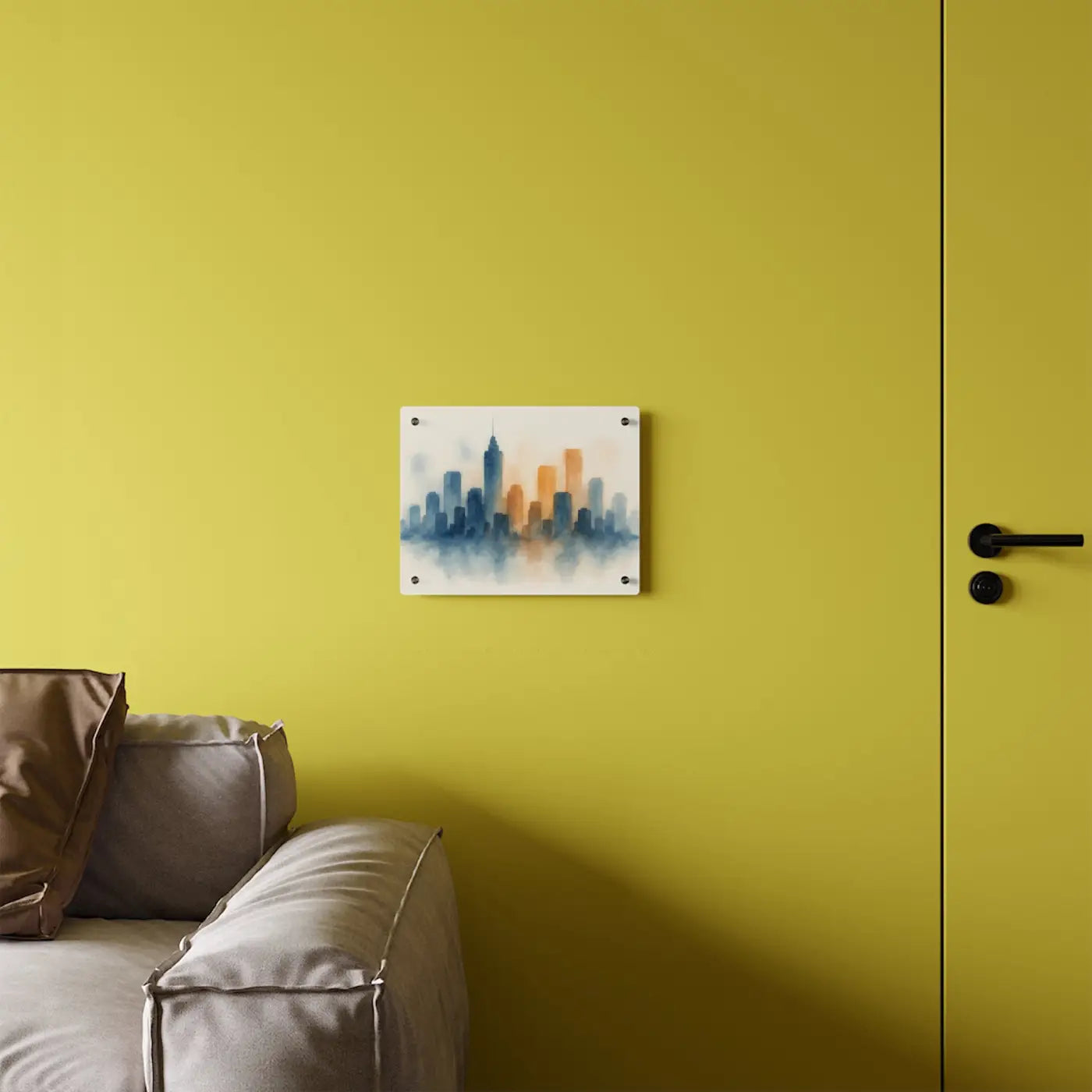 Acrylic Wall Art - Watercolor Cityscape Modern Home Decor - DipaliZ