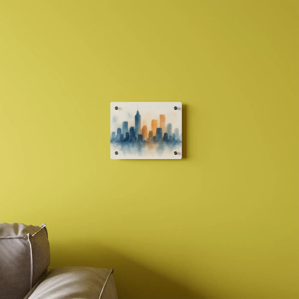 Acrylic Wall Art - Watercolor Cityscape Modern Home Decor - DipaliZ